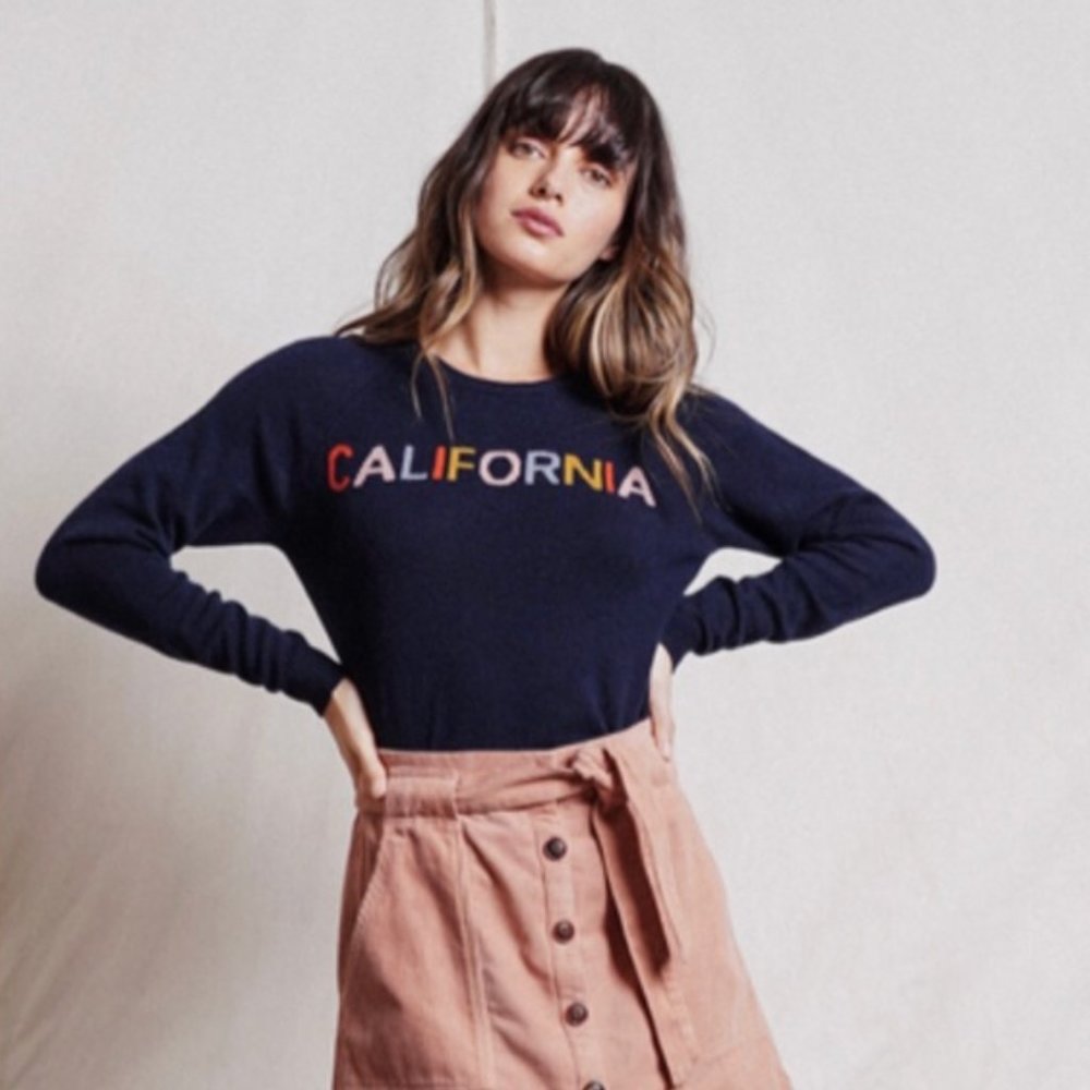 Trovata Birds of Paradis California Cashmere Sweater - Size Medium